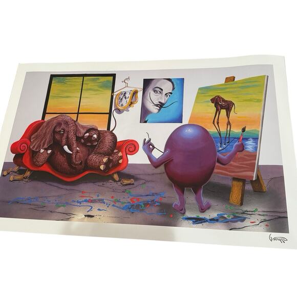 36 X 23 2024 Michael Godard Dali’s Muse Promo Litograph Printed Signature Art - Picture 9 of 11